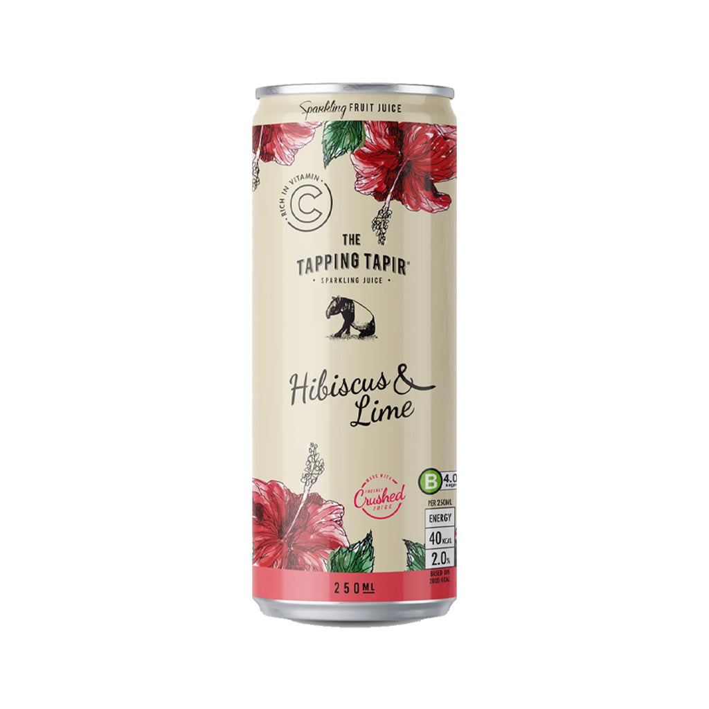 The Tapping Tapir Hibiscus and Lime Light Sparkling Drink 250ml