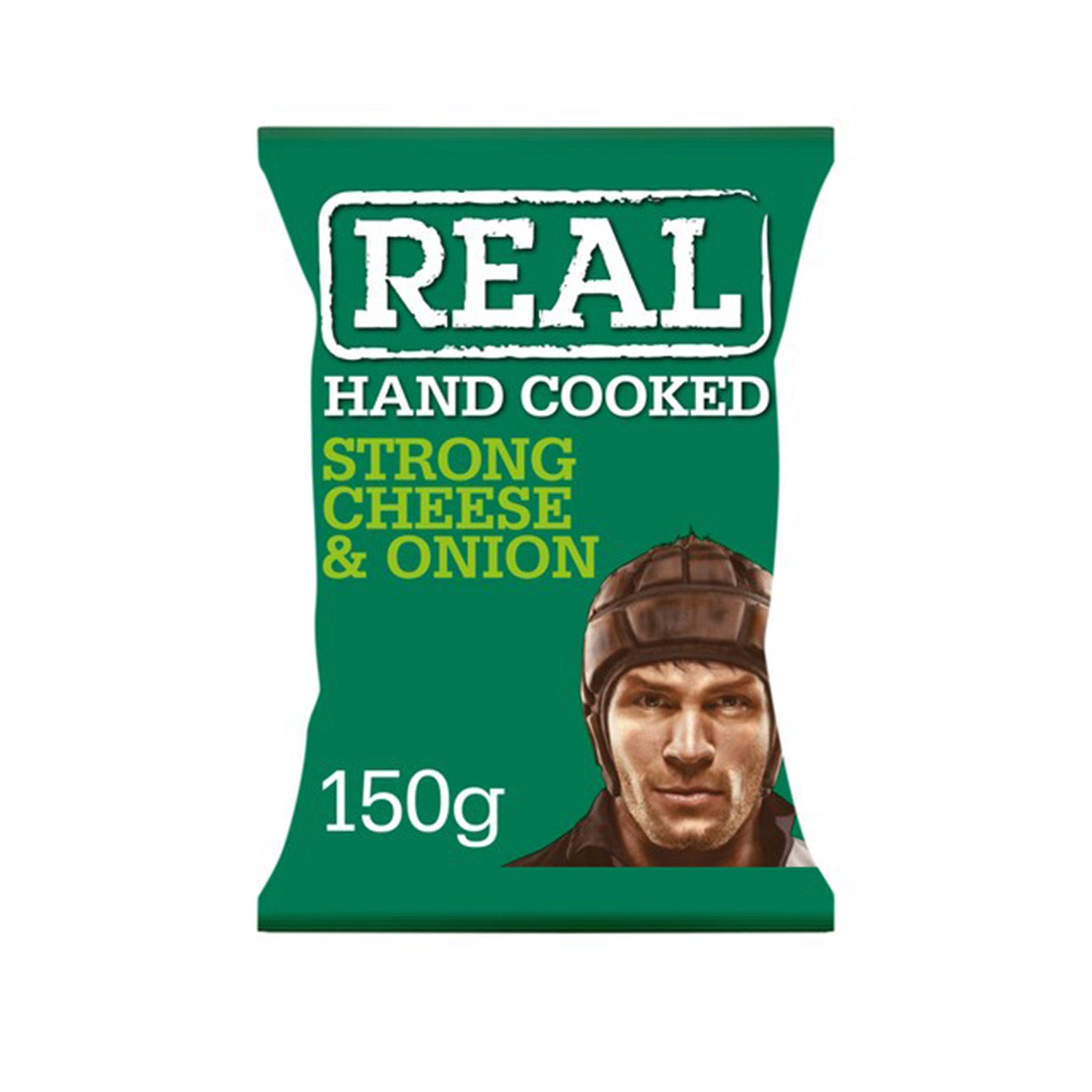 Real Handcooked Strong Cheese Onion Potato Crisps 150g