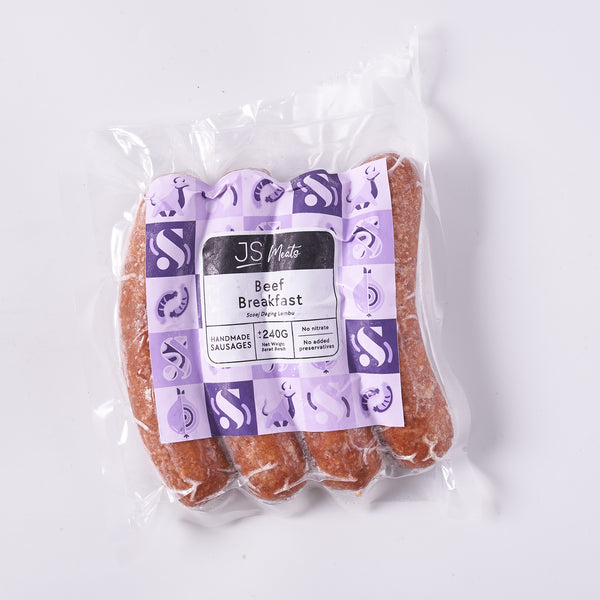 JS Meats Beef Breakfast Sausage 4pcs/pack