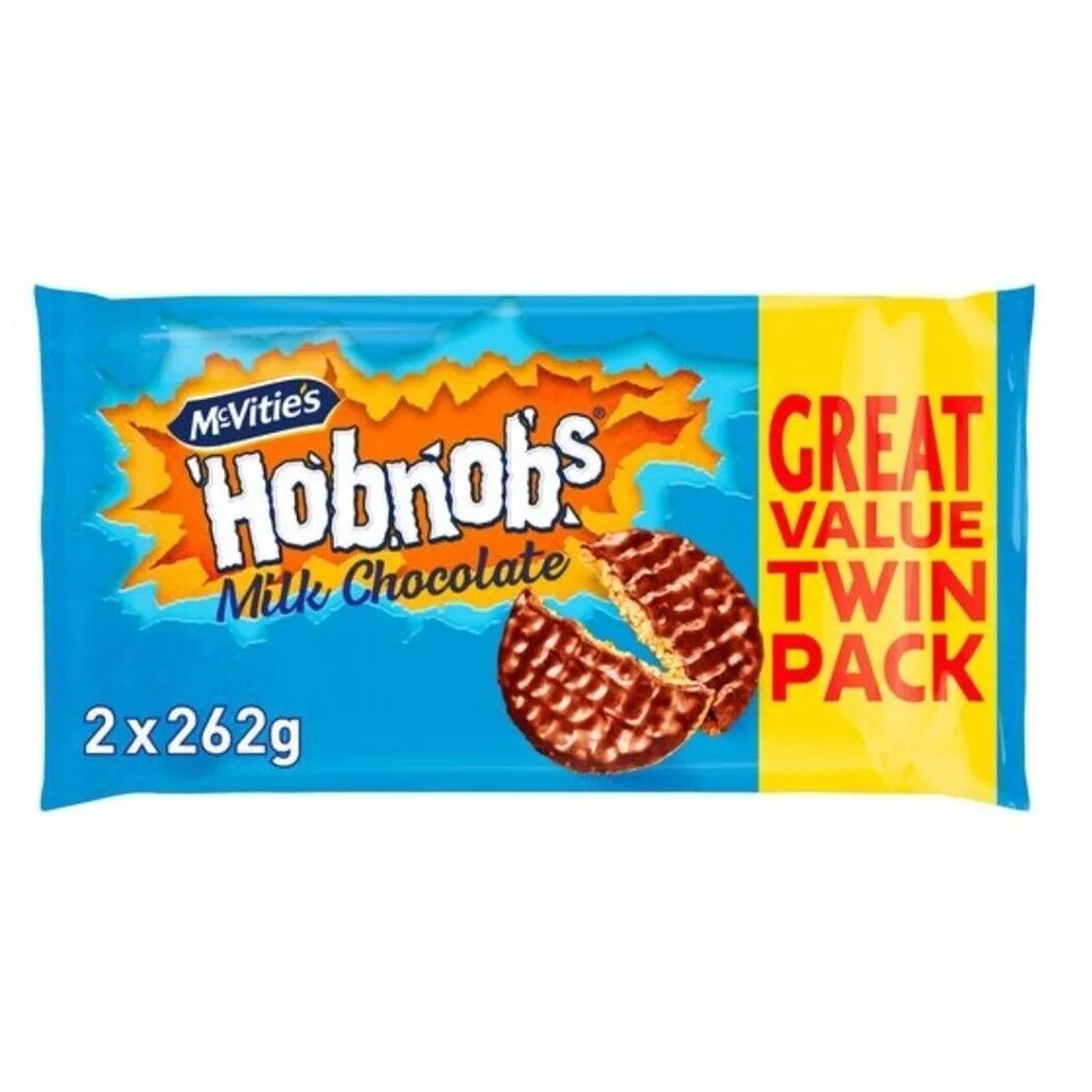 Mcvities Hobnob Milk Chocolate Biscuit 262g x 2