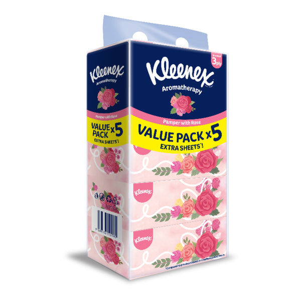Kleenex Scented Rose Facial Tissues Box 3Ply 80sheets x 5 (highest price)