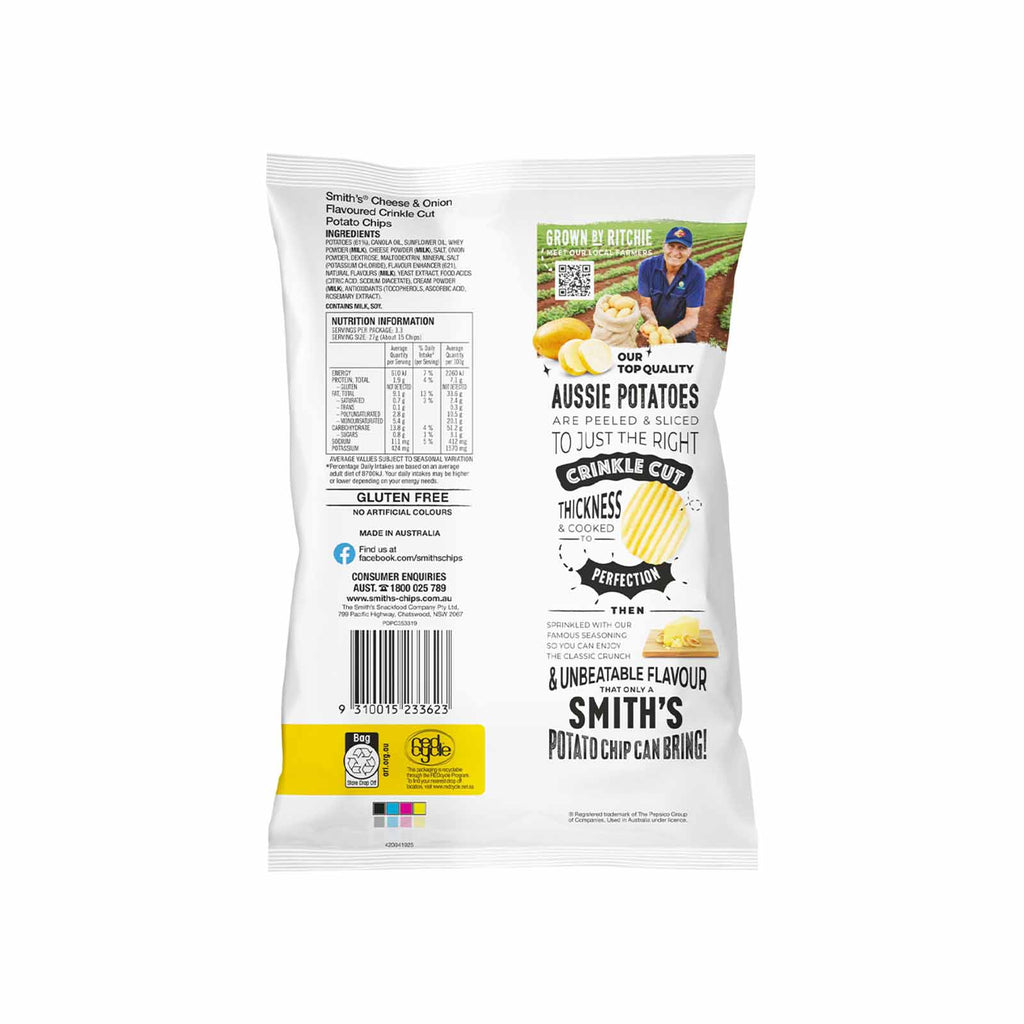 Smiths Cheese and Onion Chips 90g