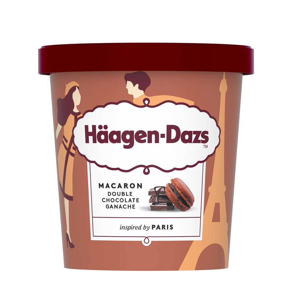 Haagen Dazs Macaron Double Chocolate Ganache Ice Cream 420ml