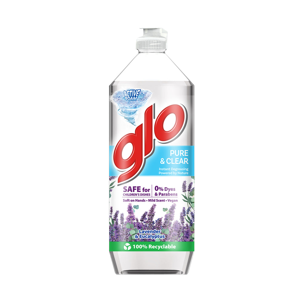 Glo Pure and Clear Lavender Dishwashing Liquid 800ml
