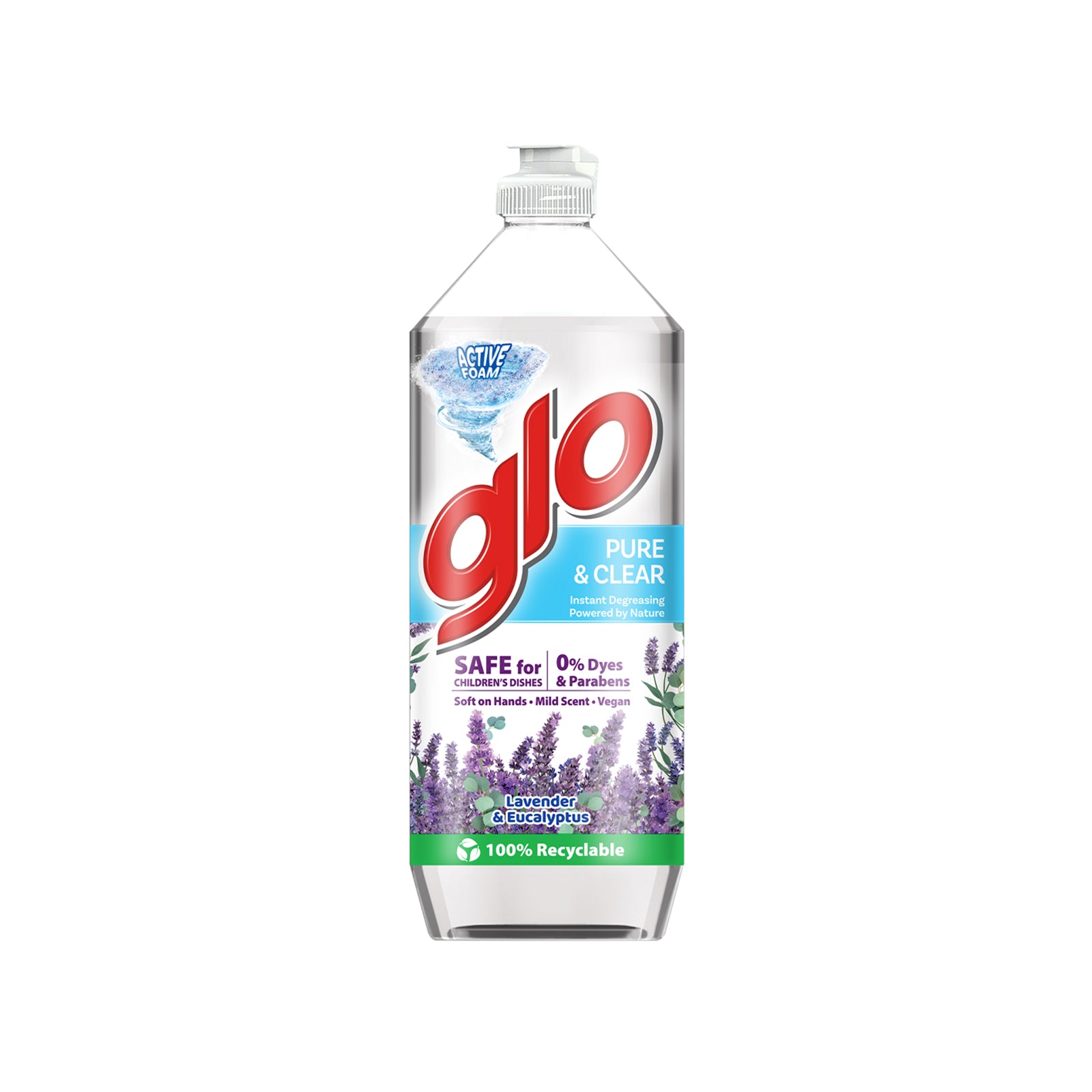 Glo Pure and Clear Lavender Dishwashing Liquid 800ml