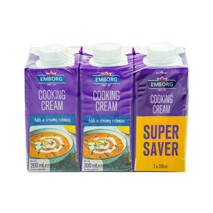 Emborg French UHT Cooking Cream 200ml x 3
