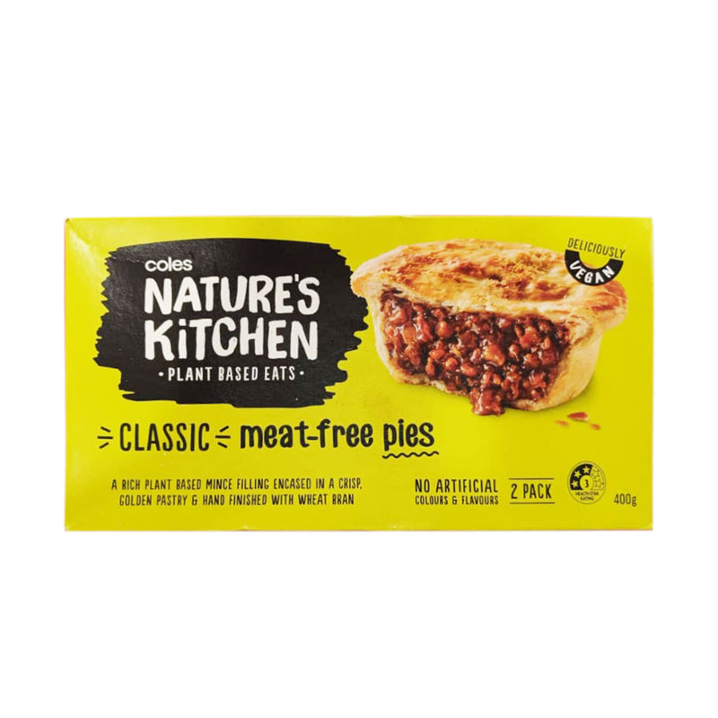 Coles Vegan Meat Free Pies 2pcs/pack 400g