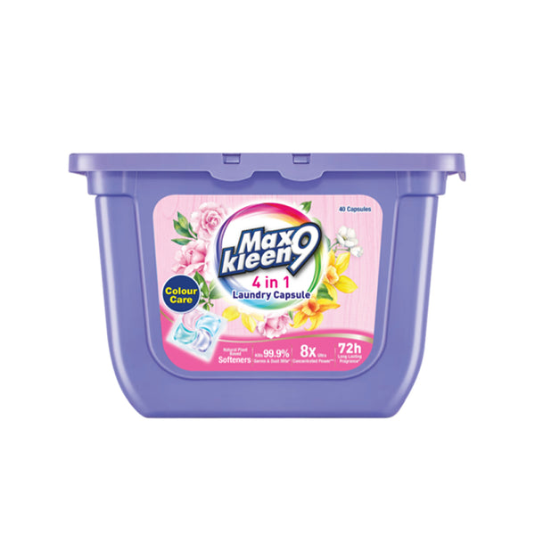 Maxkleen 9 4 in 1 Colour Care Laundry Capsules 40pcs/pack (highest price)