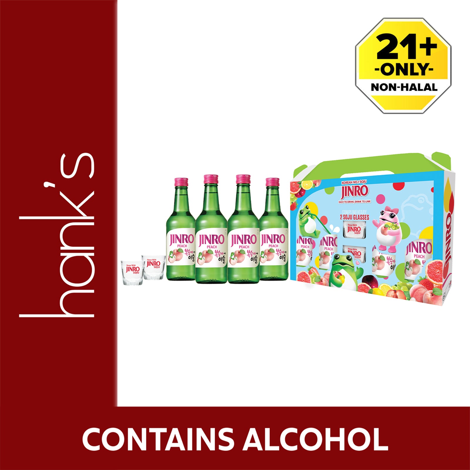Jinro Peach Soju Gift Pack 360ml x 4
