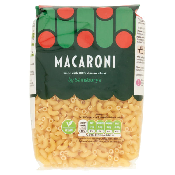 Sainsburys Macaroni 500g (highest price)