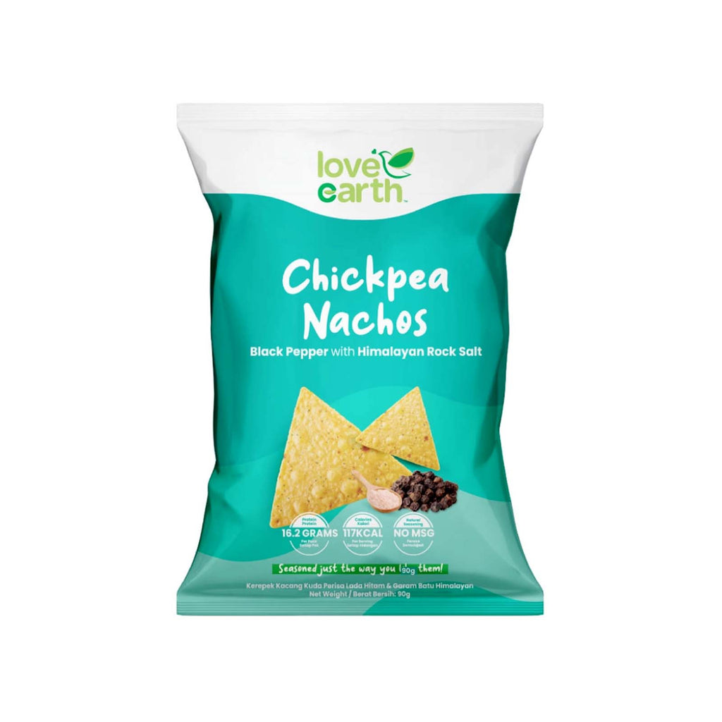 Love Earth Chickpea Nachos Black Pepper Rock Salt 90g