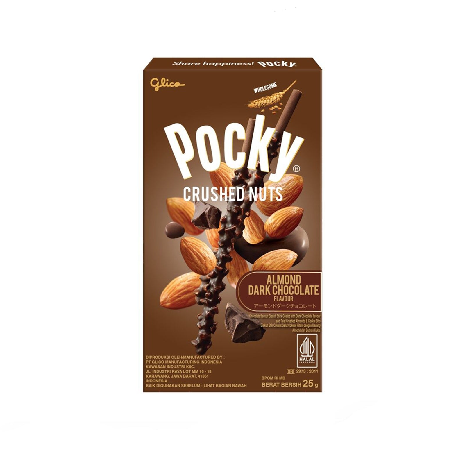 Pocky Crushed Nuts Almond Dark Chocolate 25g