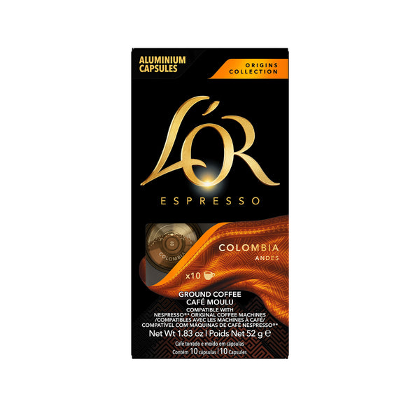Lor Espresso Colombia Intensity 8 Coffee Capsules Compatible with Nespresso Original Coffee Machines 10pcs/pack