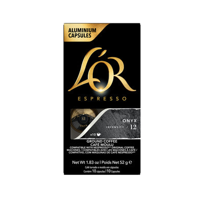 Lor Espresso Onyx Intensity 12 Coffee Capsules Compatible with Nespresso Original Coffee Machines 10pcs/pack