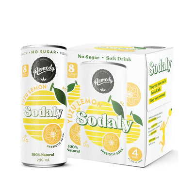 Remedy Sodaly Prebiotic Soda Yuzu Lemon 250ml