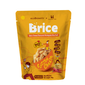 EcoBrown Brice Spicy Cheese Flavoured Wholegrain Puff Snack 40g