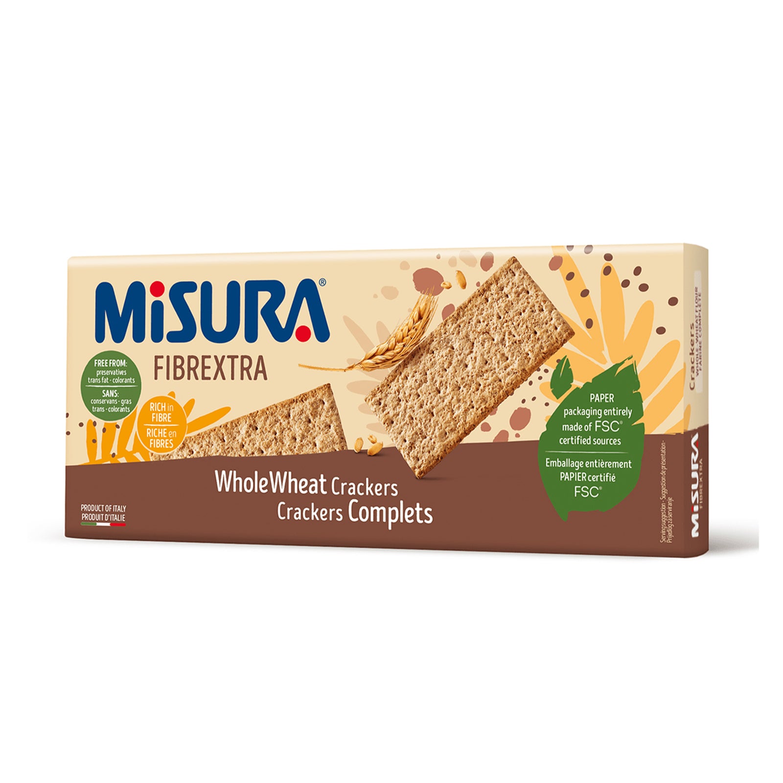 Misura Fibrextra Whole Wheat Crackers 385g