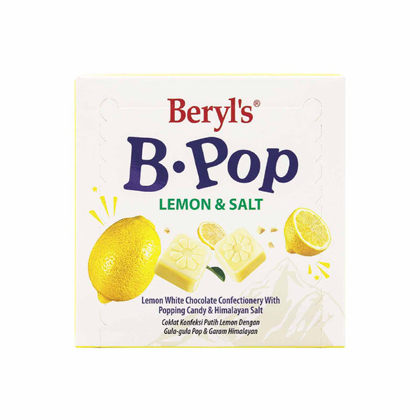 Beryls B.Pop Lemon White Chocolate with Popping Candy and Himalayan Salt 50g (highest price)