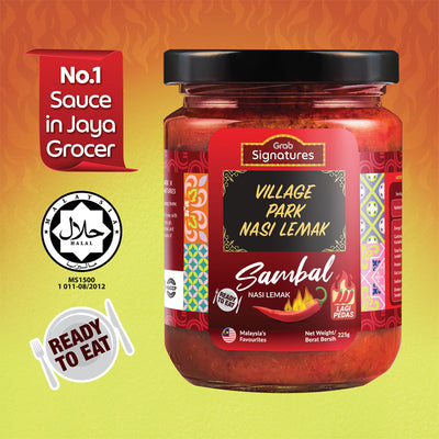 Grab Signatures Village Park Nasi Lemak Lagi Pedas Sambal Jar 225g
