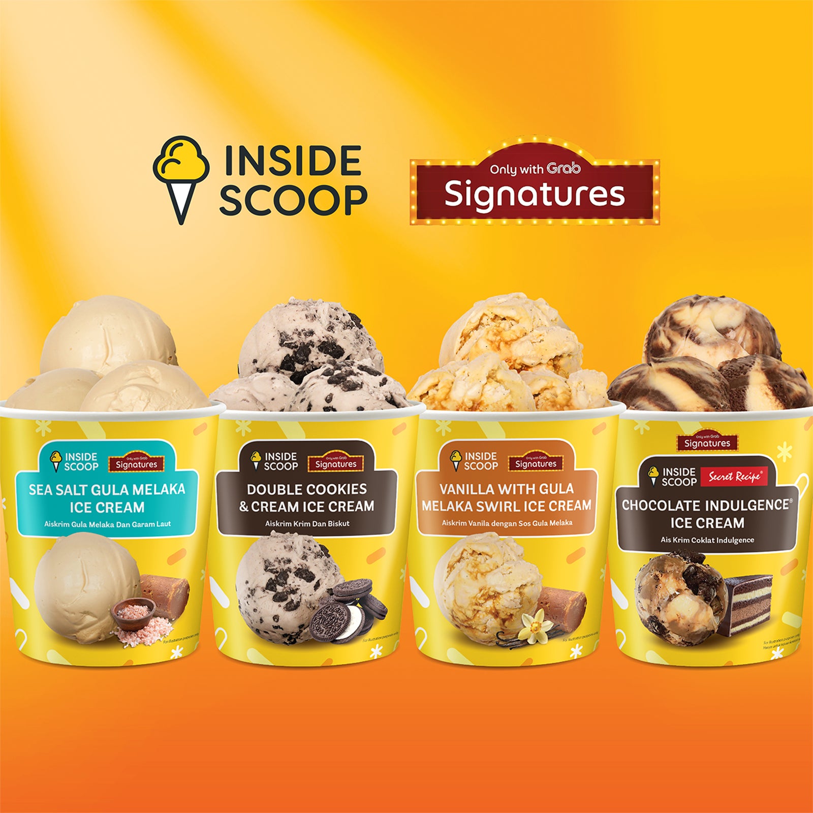 Grab Signatures Inside Scoop Vanilla Gula Melaka Swirl 473ml