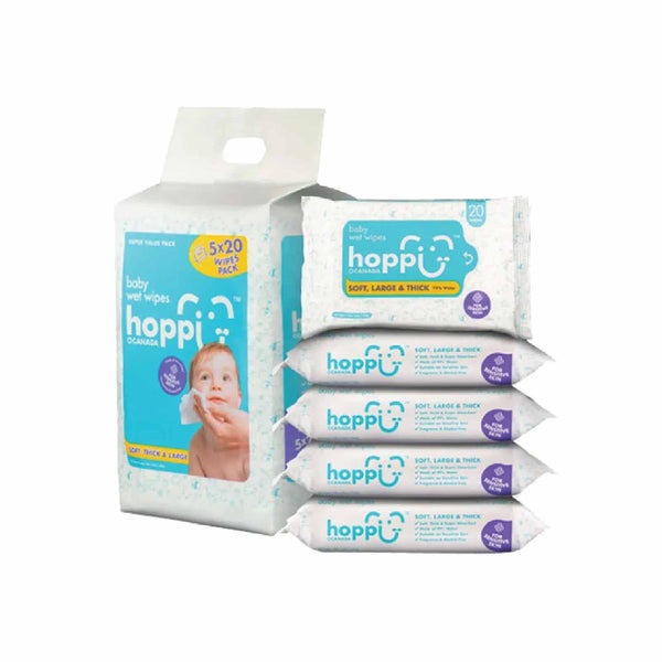 Hoppi Baby Wet Wipes 20pcs x 5 (highest price)