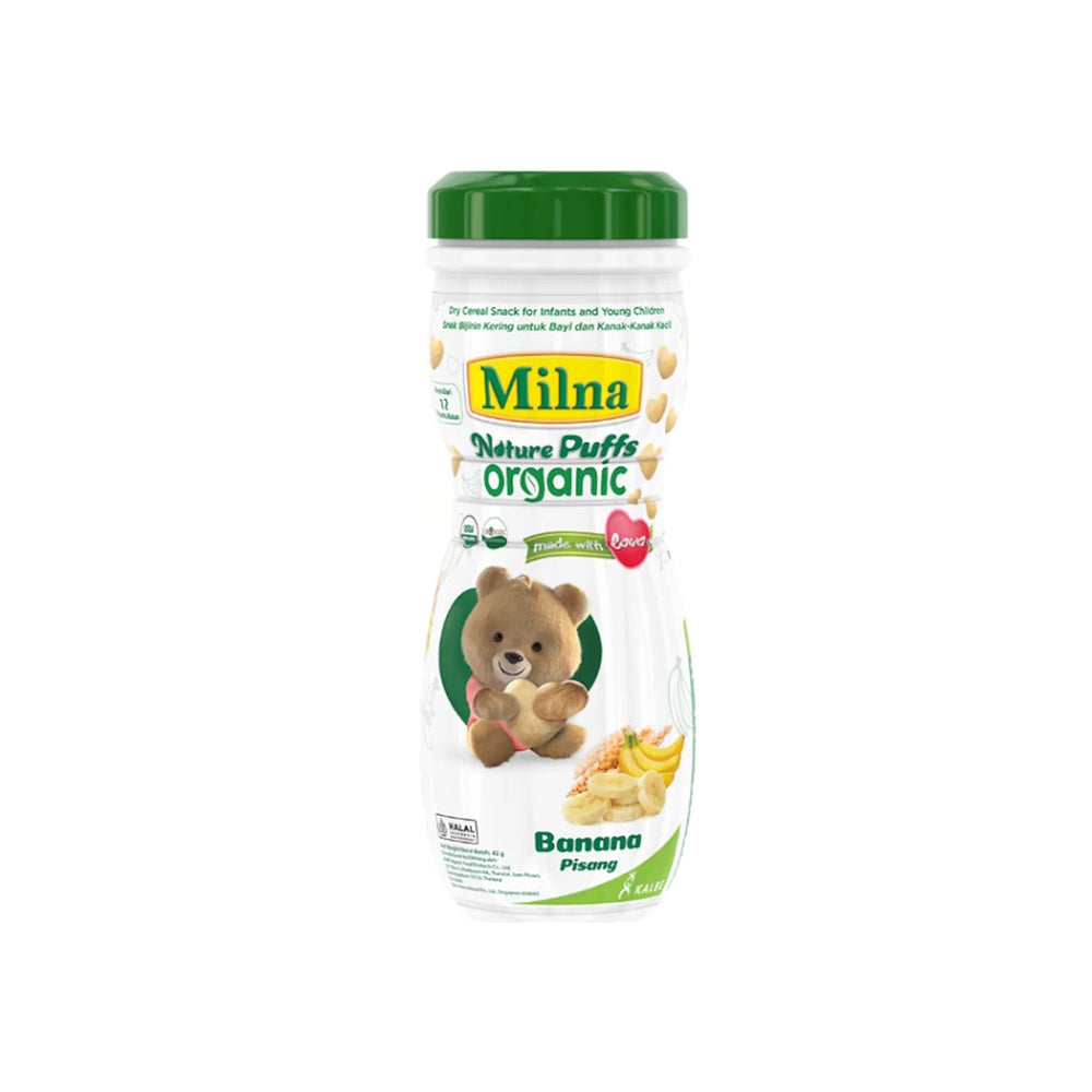 Milna Nature Puff Organic Banana (Bottle) 42g