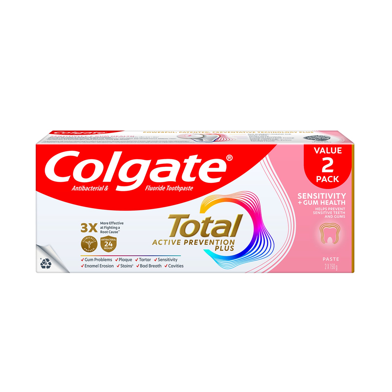 Colgate Total Sensitivity & Gum Health Toothpaste Twinpack 150g x 2