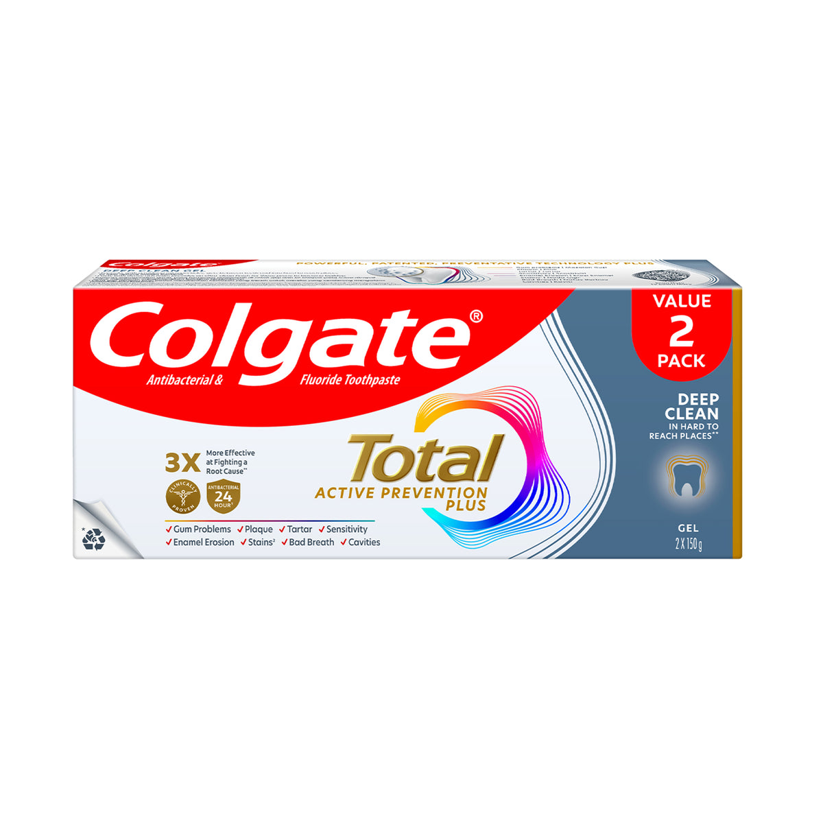 Colgate Total Deep Clean Toothpaste 150g x 2