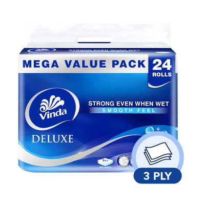 Vinda Deluxe 3Ply Bathroom Tissue 250pcs x 24