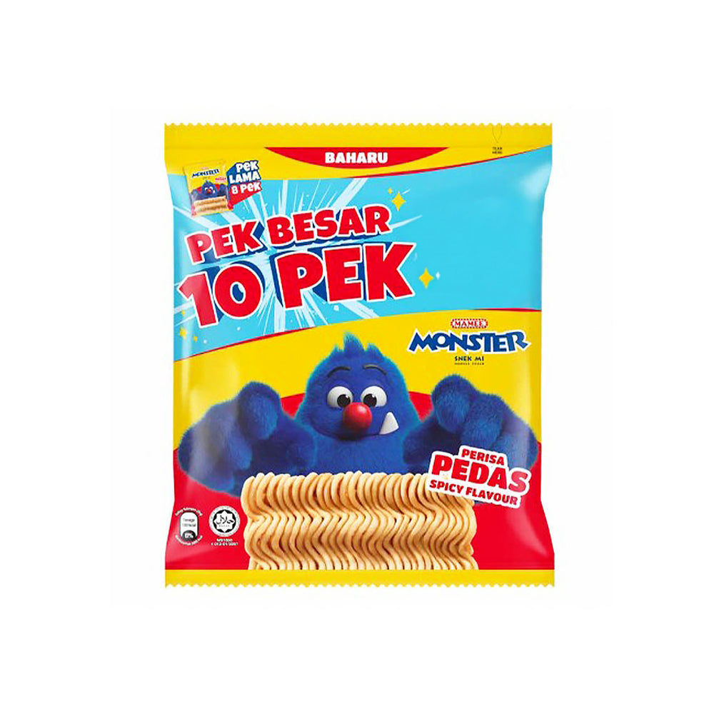 Mamee Monster Hot And Spicy Family Pack 25g x 10