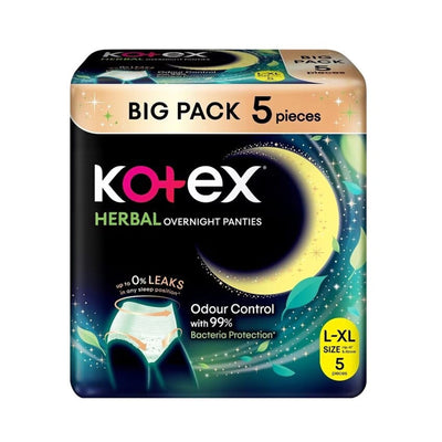 Kotex Overnight Panties Herbal Size L/XL 5pcs/pack