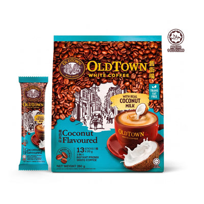 Old Town Coconut Flavoured Instant 3in1 Premix White Coffee 20g x 13