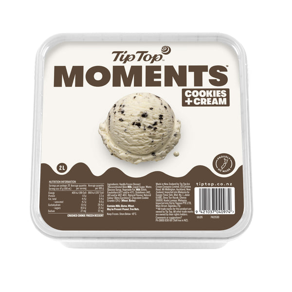 Tip Top Moments Cookies & Cream Ice Cream 2L (highest price)