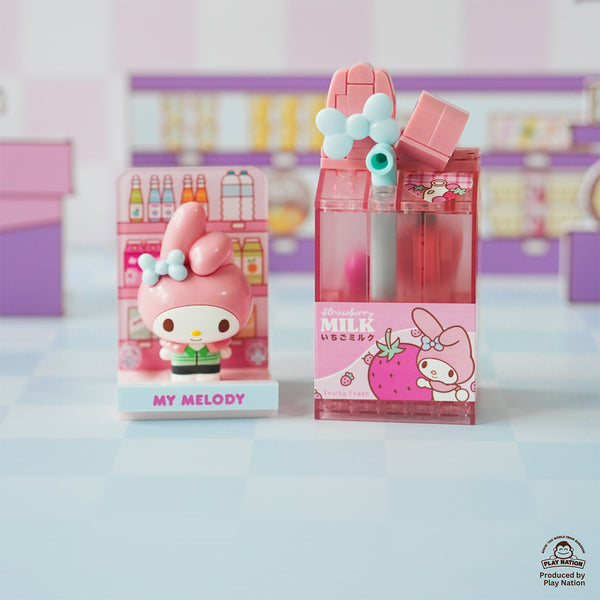 (Exclusive) My Melody Strawberry Milk - Sanrio Konbini Building Blocks 1set (highest price)