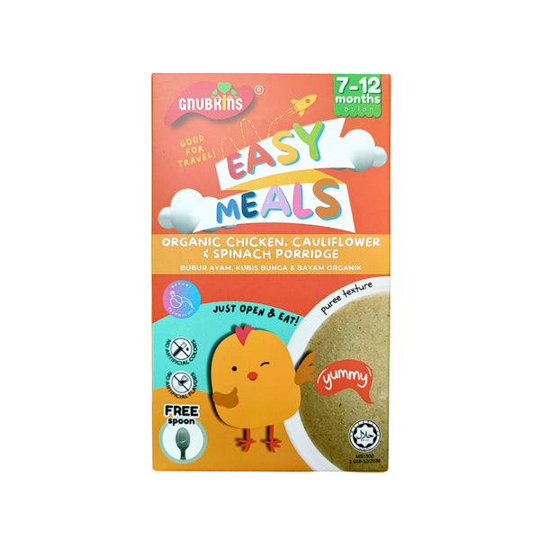 Gnubkin Organic Chicken, Cauliflower & Spinach Baby Porridge 80g (highest price)