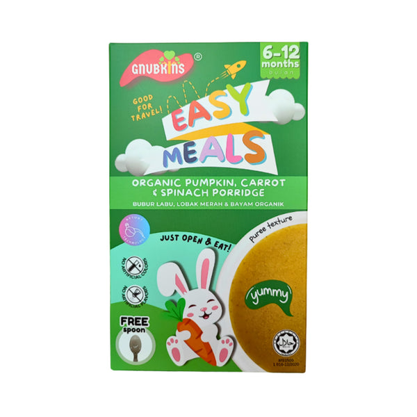 Gnubkins Organic Pumpkin, Carrot & Spinach Baby Porridge 80g (highest price)