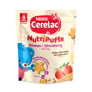 Nestle Cerelac Puffs Banana and Strawberry 50g