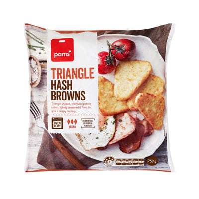 Pams Frozen Hash Browns Triangles 750g