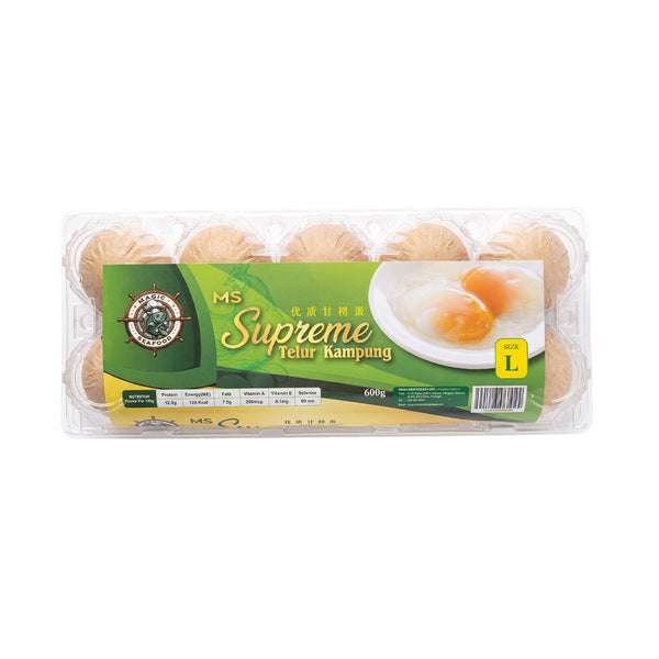 Magic Seafood Supreme Kampung Eggs (Large) 10pcs/pack (highest price)