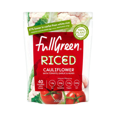 Fullgreen Riced Cauliflower with Tomato Garlic Herb 200g