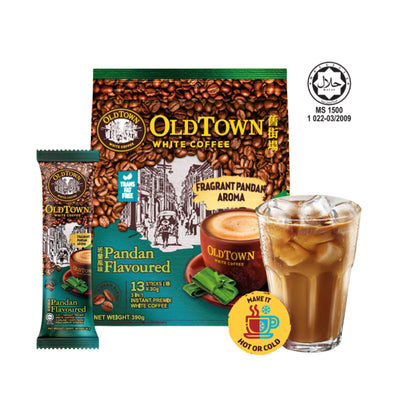 Old Town Pandan Flavoured Instant 3 in 1 Premix White Coffee 30g x 13