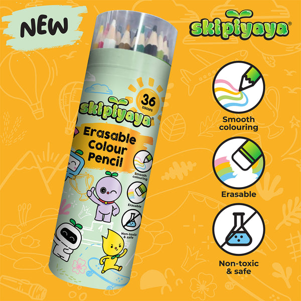 Skipiyaya Erasable Colour Pencil 1pack