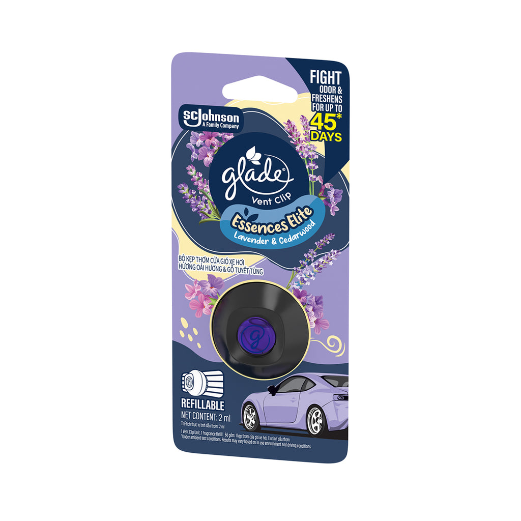 Glade Vent Clip Lavender and Sandalwood Starter Kit 2ml