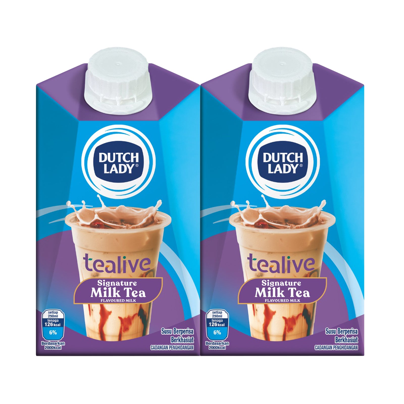 Dutch Lady x Tealive UHT Signature Milk Tea 250ml x 4