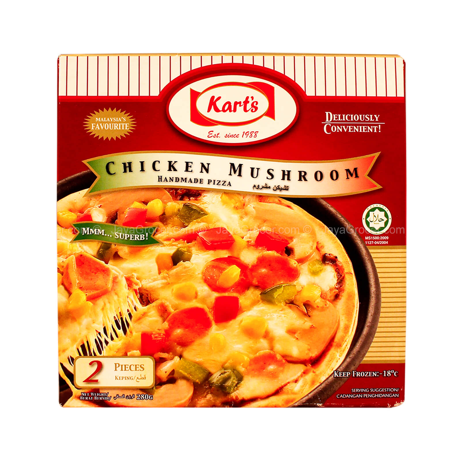 Kart’s Chicken Mushroom Frozen Pizza 280g