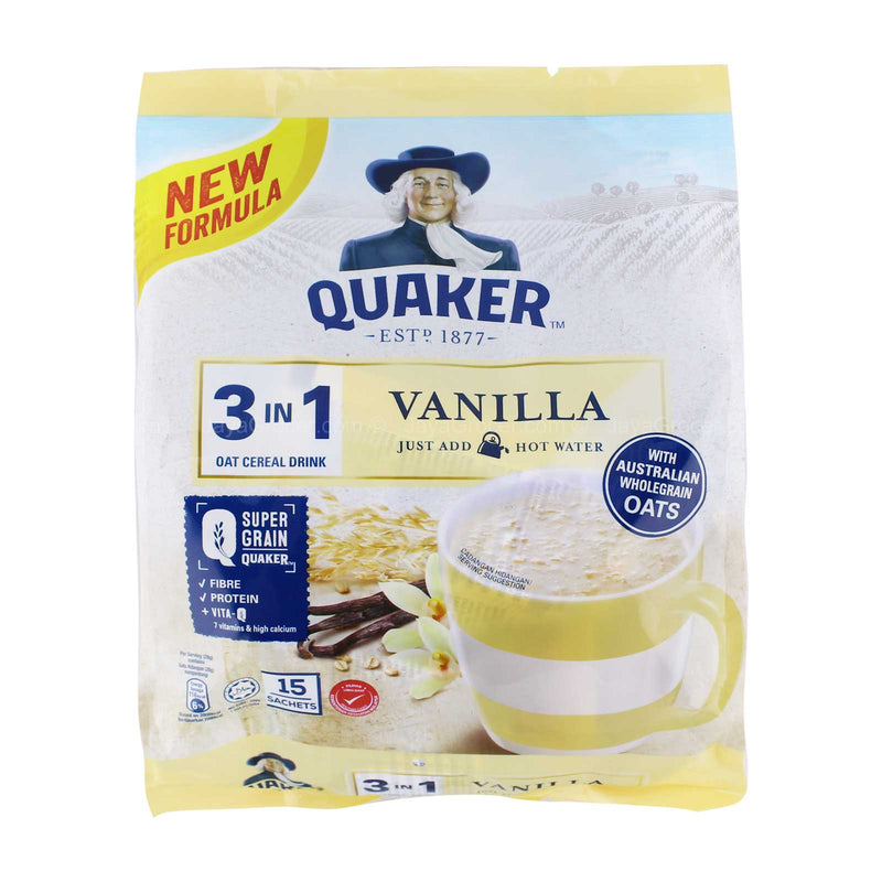 Quaker 3 in 1 Vital Vanilla Cereal Drink 28g x 15