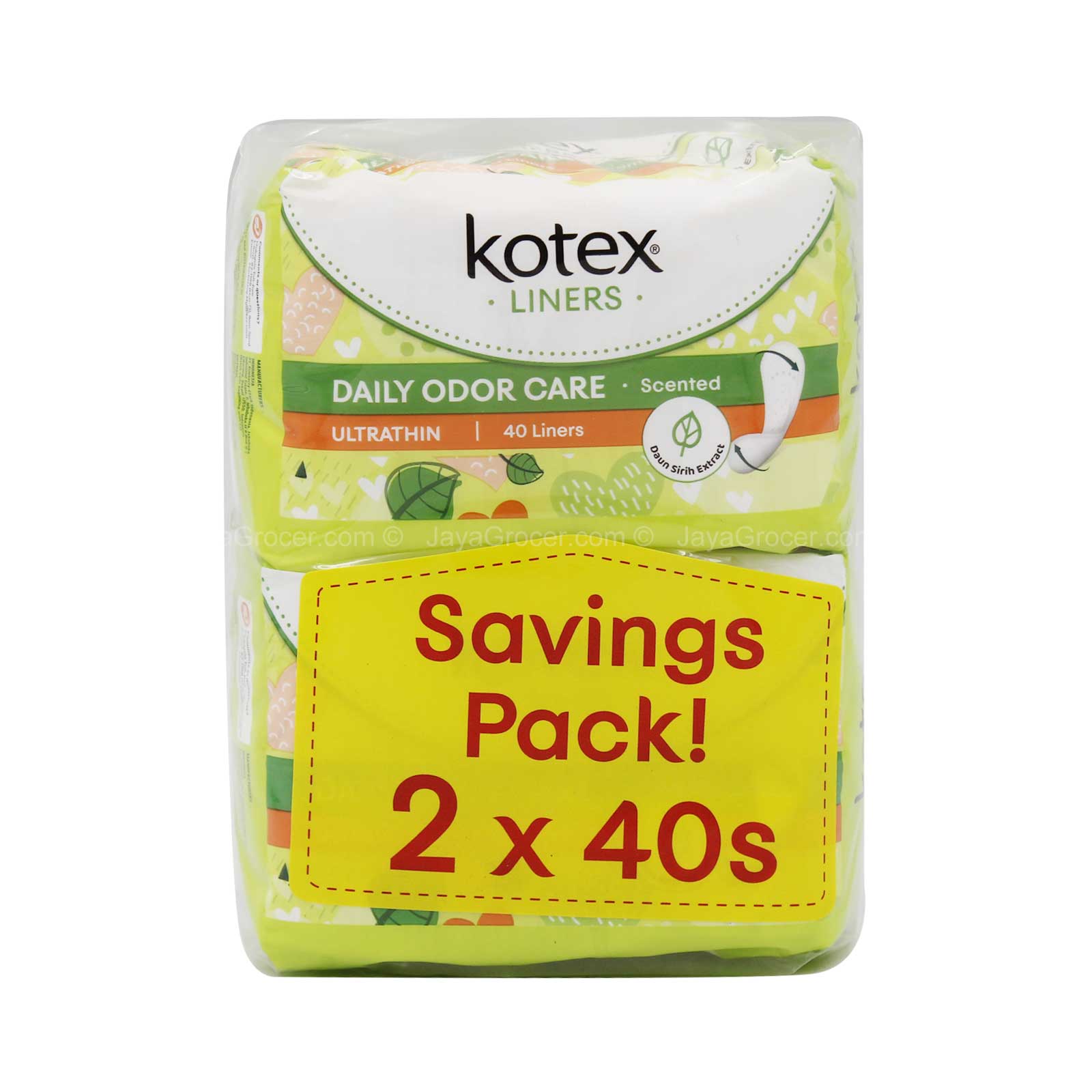 Kotex Liners Daily Odor Care Daun Sirih Scent 42pcs