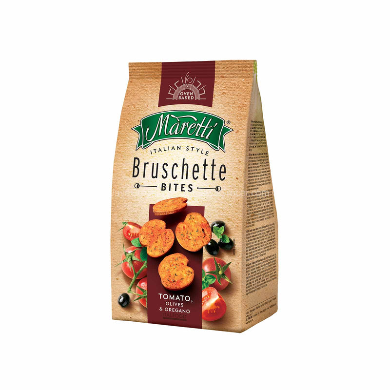 Bruschette Maretti Tomato, Olives & Oregano Flavour Baked Bread Snack 70g