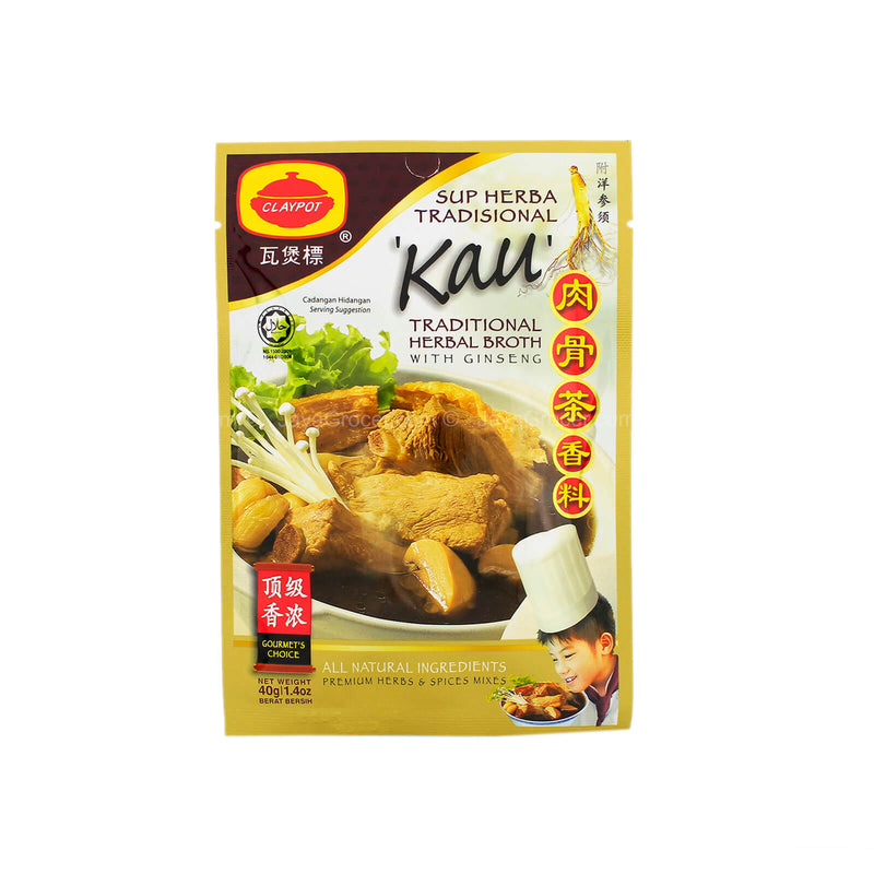 Claypot Kau Traditional Herbal Broth With Ginseng 40g