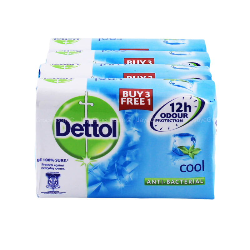 Dettol Anti-Bacterial Cool Bar Soap 105g x 4